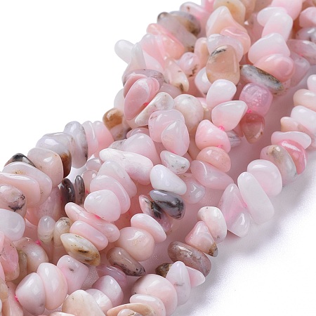 Honeyhandy Natural Pink Opal Beads Strands, Chips, 7~18x5.5~8x2.5~5.5mm, Hole: 0.7mm, 15.75 inch(40cm)