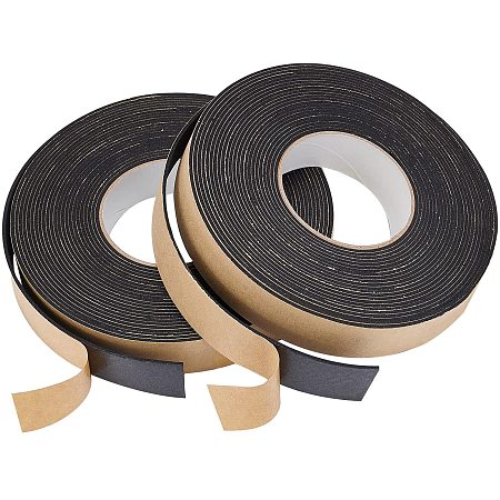SUPERFINDINGS 2 Rolls Total 65.6 Feet Single-Sided Adhesive EVA Seal Foam Strip 1.18Inch Width Foam Insulation Tape with Strong Adhesive Soundproofing Sealing Tape for Doors and Windows Insulation