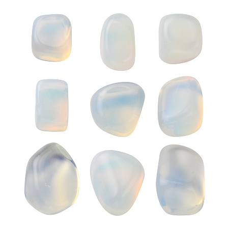 Honeyhandy Opalite Beads, Tumbled Stone, Vase Filler Gems, Nuggets, No Hole, 15~30x12~22x10~18mm
