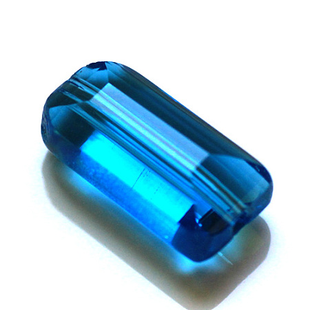 Honeyhandy Imitation Austrian Crystal Beads, Grade AAA, Faceted, Rectangle, Dodger Blue, 10x15.5x7mm, Hole: 0.9~1mm