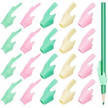 GORGECRAFT 2 Sizes 60PCS Pencil Handwriting Grips Pen Grippers Pencil Cushion Pen Holder Grips Painting Drawing for Adults Arthritis Writing, 3 Colors