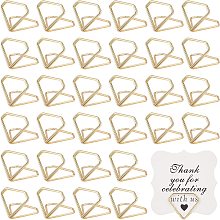 OLYCRAFT 36 Pieces Cute Mini Table Card Holders Diamond Shape Table Card Holders Wedding Table Number Holder Golden Photo Holder Photos Holder Clips for Place Cards Weddings Anniversary Party