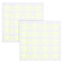 GORGECRAFT Star Fluorescent PVC Wall Stickers, Self-adhesive Glow in the Dark Decals, for Kids' Room Wall Decorations, Green Yellow, 200x200x0.4mm, Stickers: 25x25mm & 50x50mm, 35pcs/sheet