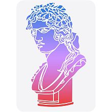 FINGERINSPIRE Statue Stencil for Painting 8.3x11.7inch Reusable David Statue Drawing Stencil Head Statue DIY Craft Hollow Out Stencils for Painting on Wall Wood Furniture Scrapbooking