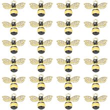 SUNNYCLUE 1 Box 24PCS Alloy Enamel Bee Charms Gold Honey Bees with Crystal Rhinestone Pendant for Jewelry Making Charm Necklaces Bracelets Earrings DIY Crafting Supplies Accessories