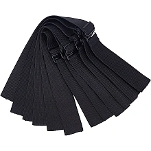 GORGECRAFT 6PCS Wig Elastic Band Black 12x1 Inches Elastic Fibre Fabric Adjustable Strap Wigs Elastic Band for Wig Edges Wrap to Lay Edges Making Wig Cap Accessories