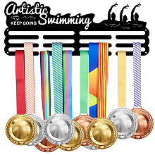 SUPERDANT Artistic Swimming Medal Hanger Display Woman Water Ballet Sports Medal Display Rack for 60+ Medals Trophy Holder Awards Ribbon Holder Display Wall Hanging Athlete Gift