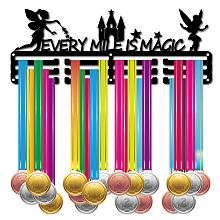 CREATCABIN Every Mile Is Magic Medal Holder Fairy Sport Medals Display Wall Mount Hanger Decor Stainless Steel Hanging Award for Home Badge Storage Running Soccer Marathon Over 60 Medals 15.7 x 6 Inch