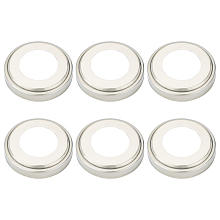 SUPERFINDINGS 304 Stainless Steel Lid, Flat Round, Stainless Steel Color, 8.75x2cm, Hole: 48mm