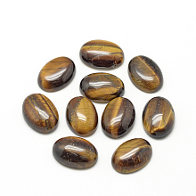 Honeyhandy Natural Tiger Eye Cabochons, Oval, 18x13x5mm