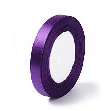 Honeyhandy Satin Ribbon for Gift Package, Violet, about 1/2 inch(12mm) wide, 25yards/roll(22.86m/roll)