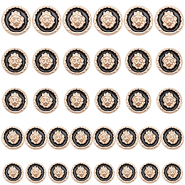 OLYCRAFT 34pcs 5 Sizes Metal Blazer Button Set 1-Hole Alloy Buttons 15mm 17mm 19mm 23mm 25mm Vintage Antique Lion Button Emblem Shank Buttons for Blazer Suits Uniform Jacket - Matte Light Gold