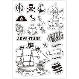 GLOBLELAND Navigation Adventure Clear Stamps Transparent Silicone Stamp Seal for Card Making Decoration and DIY Scrapbooking