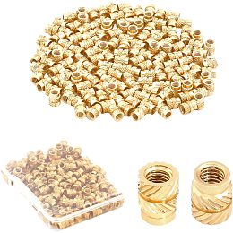 GLOBLELAND 150Pcs M3 Brass Metric Threaded Inserts for Plastic Heat Set 3D Printing Brass Nuts Insert Knurled Nut Insert 3D Printing Press Thread Nuts Suitable for 3D Printing and Injection