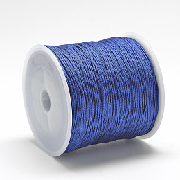 Honeyhandy Nylon Thread, Chinese Knotting Cord, Midnight Blue, 0.4mm, about 174.98 Yards(160m)/Roll