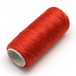 Honeyhandy 402 Polyester Sewing Thread Cords for Cloth or DIY Craft, Red, 0.1mm, about 120m/roll, 10rolls/bag