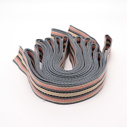 PandaHall Elite Polyester Braid Ribbon, Flat, Stripe Pattern, Garment Accessories, Colorful, 36893 inch(38x1mm), about 10 yards/bundle