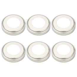 SUPERFINDINGS 304 Stainless Steel Lid, Flat Round, Stainless Steel Color, 8.75x2cm, Hole: 48mm