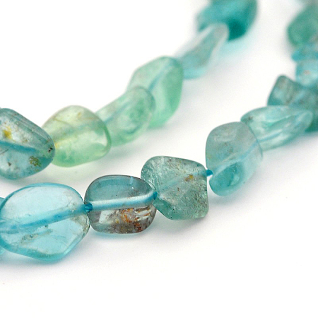 ARRICRAFT Natural Apatite Bead Strands, Nuggets, 5~19x4~9x3~9mm, Hole: 0.5~1mm, about 15.7 inches