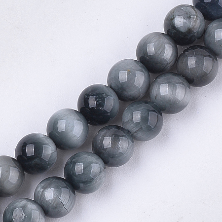 ARRICRAFT Natural Hawk's Eye Beads Strands, Eagle Eye Stone, Grade A, Round, 6mm, Hole: 0.8mm, about 30~33pcs/strand, 7.6 inches