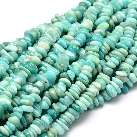 Arricraft Natural Amazonite Chip Beads Strands, 4~14x4~12mm, Hole: 1mm, about 15.3 inches~16.1 inches