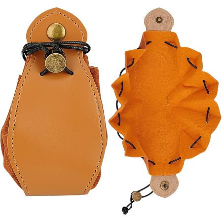 NBEADS PU Leather Drawstring Pouch, Dice Bags with Drawstring Alloy Snap Closure PU Leather Drawstring Jewelry Bag Vintage Peru Wallet Coin Purse Storage for Coins Jewelry Small Accessories