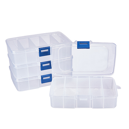Clear Plastic Storage Box Craft Jewelry Bead Collection Container Organizer Case 