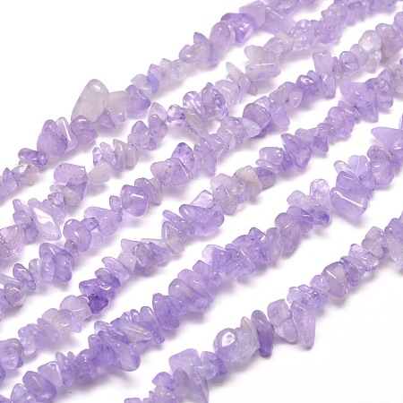 Honeyhandy Natural Amethyst Chip Bead Strands, 5~8x5~8mm, Hole: 1mm, about 31.5 inch