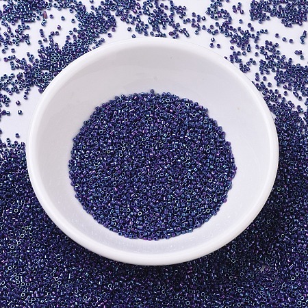 MIYUKI Delica Beads, Cylinder, Japanese Seed Beads, 11/0, (DB0135) Opaque Eggplant Luster, 1.3x1.6mm, Hole: 0.8mm; about 2000pcs/10g