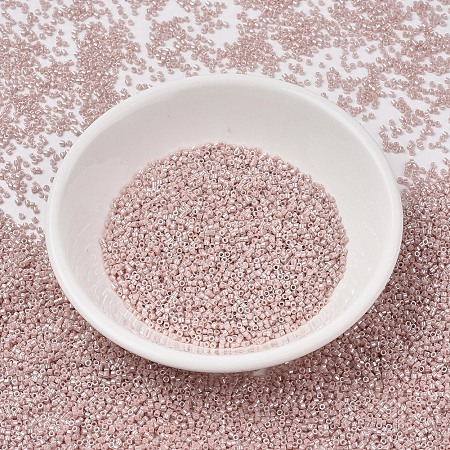 MIYUKI® Delica Beads, Cylinder, Japanese Seed Beads, 11/0, (DB1535) Opaque Pink Champagne Ceylon, 1.3x1.6mm, Hole: 0.8mm; about 2000pcs/10g