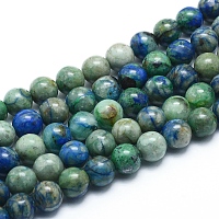Arricraft Assembled Natural Chrysocolla and Lapis Lazuli Beads Strands, Round, 8~8.5mm, Hole: 0.8mm, about 46pcs/strand, 15.3 inches(40cm)