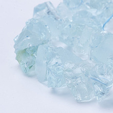 ARRICRAFT Synthetic Aquamarine Bead Strands, Nuggets, Light Cyan, 9~20x8~16x5~11mm, Hole: 0.5mm, about 53pcs/strand, 16 inches