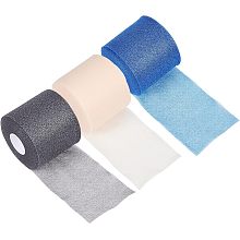 GORGECRAFT 3 Rolls x 30Yds Athletic Sports Pre Wrap Tape Tan Pre Wrap 2.75" Wrapping Tape Sponge Underwrap Bandages for Hair Wrists Sportselbow Knees Ankles Bicycle Handle Accessories