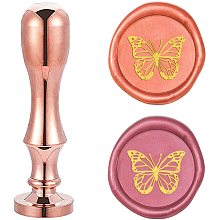 CRASPIRE Wax Seal Stamp Butterfly Pattern Sealing Wax Stamps Retro Brass Stamp Wax Seal 25mm Removable Brass Heads Bamboo Copper Handle for Envelope Invitation Wedding Embellishment Decoration Gift