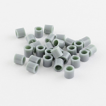 Honeyhandy PE Fuse Beads, DIY Melty Beads, Tube, Gray, 5x5mm, Hole: 3mm, about 8000pcs/500g