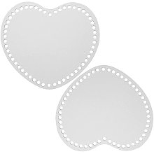 GORGECRAFT 2 Pack Acrylic Bag Weaving Board Heart Shape Clear Front Back Basket Bottom for DIY Knitting Crochet Bag Handbag Purse Summer Bag, 7.2Inch