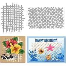 GLOBLELAND Burlap Texture Die Cuts Fishing Net Background Embossing Template Grid Carbon Steel Die Set for Card Scrapbooking Card DIY Craft