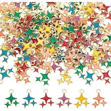 Arricraft 120 Pcs 6 Colors Enamel Star Charms, Mini Star Charms Pendants Alloy Enamel Jewelry Findings for DIY Crafts Necklaces Bracelets Jewelry Making