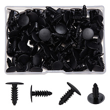 AHANDMAKER 100pcs Black Plastic Rivets, 3/5" Length Patio Strapping Fasteners for Repairing Patio Lounge Chair Strap Webbing