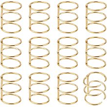 NBEADS 12 Pcs 3 Ring Metal Loose Leaf Binders, 29mm Book Rings Snap Split Hinged Light Gold Metal Binder Rings for DIY Travel Diary, Photo Album, Binding Spines Combs