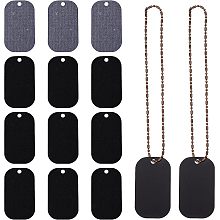 PandaHall Elite 30pcs Acrylic Keychain Blanks, Black Ornaments Blanks Rectangle Disc Christmas Ornaments for Vinyl Painting Engraving Wedding Christmas Lanyards Present Wrap 2X1.1 Inch