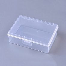 Honeyhandy Plastic Bead Containers, Rectangle, Clear, 9.5x6.5x3.2cm