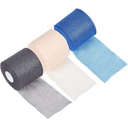 GORGECRAFT 3 Rolls x 30Yds Athletic Sports Pre Wrap Tape Tan Pre Wrap 2.75" Wrapping Tape Sponge Underwrap Bandages for Hair Wrists Sportselbow Knees Ankles Bicycle Handle Accessories