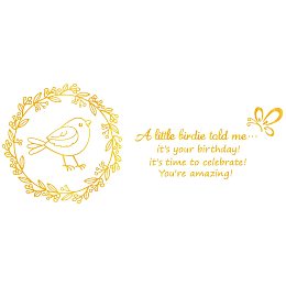 GLOBLELAND 2Pcs Bird Wreath Hot Foil Plate Birthday for DIY Foil Paper Embossing Scrapbooking Decor Greeting Cards Making Wedding Birthday Invitation,Matte Platinum