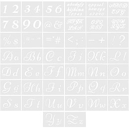 Pandahall Elite 44 Sheets Letter and Number Stencils Plastic Alphabet Stencil Templates DIY Drawing Templates with Signs for Painting on Wood Plastic Fabric Rock Signage Garden Flag