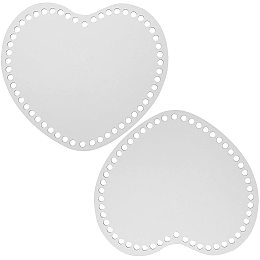 GORGECRAFT 2 Pack Acrylic Bag Weaving Board Heart Shape Clear Front Back Basket Bottom for DIY Knitting Crochet Bag Handbag Purse Summer Bag, 7.2Inch