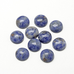 Honeyhandy Natural Blue Spot Jasper Cabochons, Half Round/Dome, 14x5~6mm