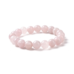 Honeyhandy Natural Rose Quartz Bead Stretch Bracelets, Round, Dyed, 2 inch~2-1/8 inch(5.2~5.5cm), Bead: 10mm