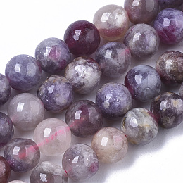 ARRICRAFT Natural Purple Red Tourmaline  Beads Strands, Round, 10mm, Hole: 0.9mm, about 40 pcs/Strand, 15.75 inches(40cm)