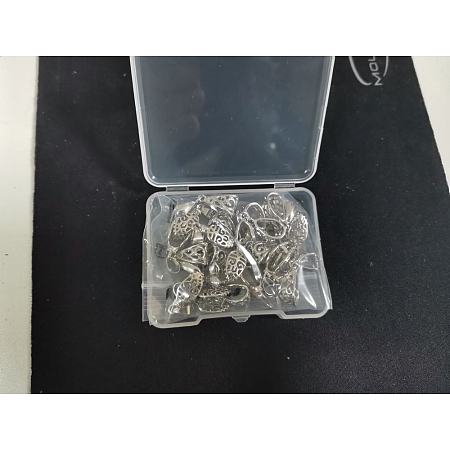 ARRICRAFT Brass Ice Pick and Pinch Bails, Platinum, 24mm, 20pcs/box